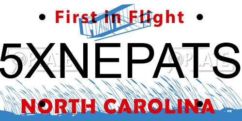 5XNEPATS North Carolina License Plate
