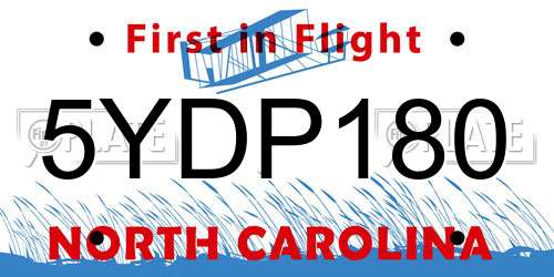 5YDP180 North Carolina License Plate