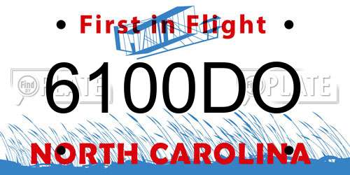 6100DO North Carolina License Plate
