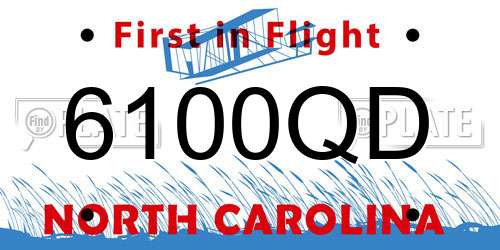 6100QD North Carolina License Plate
