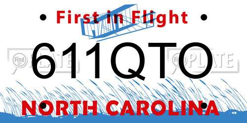 611QTO North Carolina License Plate