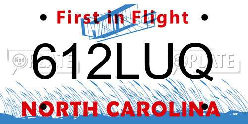 612LUQ North Carolina License Plate