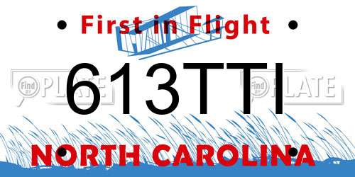 613TTI North Carolina License Plate