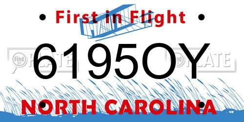6195OY North Carolina License Plate