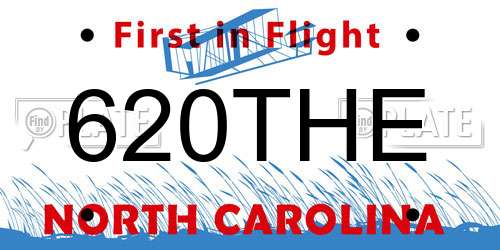 620THE North Carolina License Plate