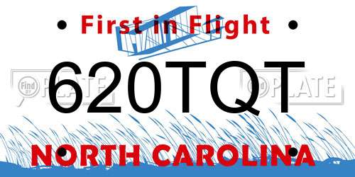 620TQT North Carolina License Plate