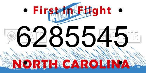 6285545 North Carolina License Plate