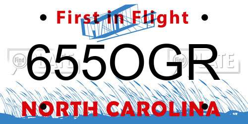 655OGR North Carolina License Plate