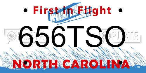 656TSO North Carolina License Plate