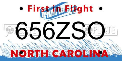 656ZSO North Carolina License Plate