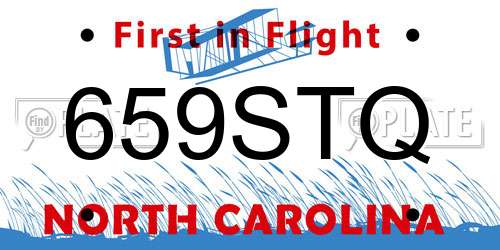 659STQ North Carolina License Plate