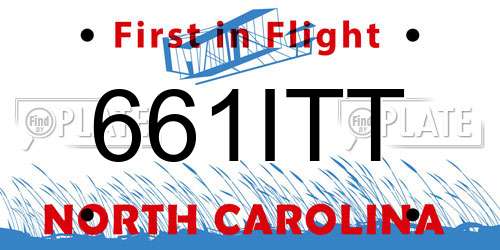 661ITT North Carolina License Plate
