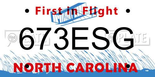 673ESG North Carolina License Plate