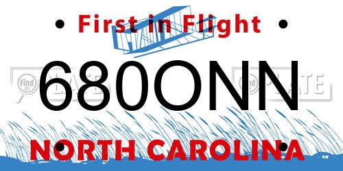 680ONN North Carolina License Plate