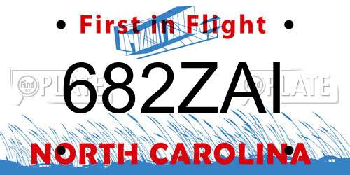 682ZAI North Carolina License Plate