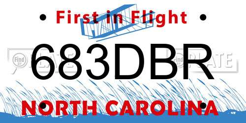 683DBR North Carolina License Plate