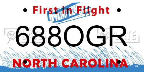 688OGR North Carolina License Plate