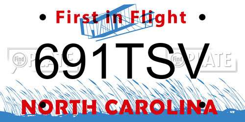 691TSV North Carolina License Plate