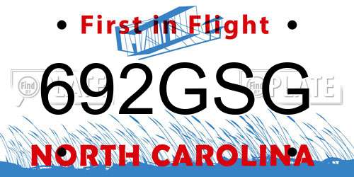 692GSG North Carolina License Plate