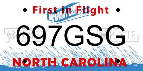 697GSG North Carolina License Plate