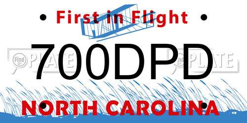 700DPD North Carolina License Plate