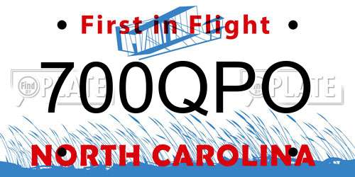 700QPO North Carolina License Plate