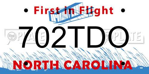 702TDO North Carolina License Plate