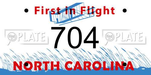 704 North Carolina License Plate