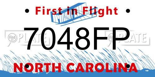 7048FP North Carolina License Plate