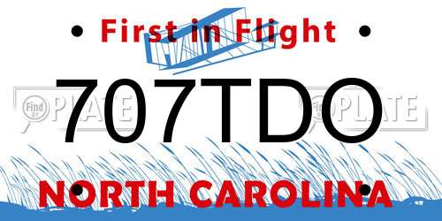 707TDO North Carolina License Plate