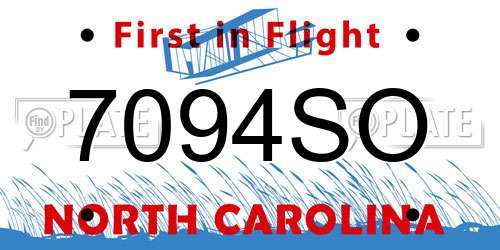7094SO North Carolina License Plate