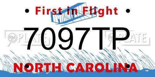 7097TP North Carolina License Plate