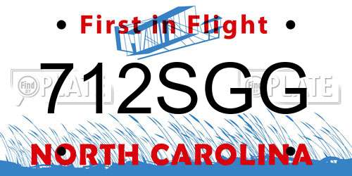 712SGG North Carolina License Plate