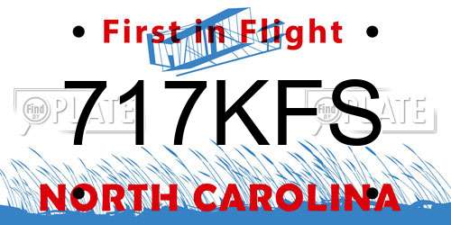 717KFS North Carolina License Plate