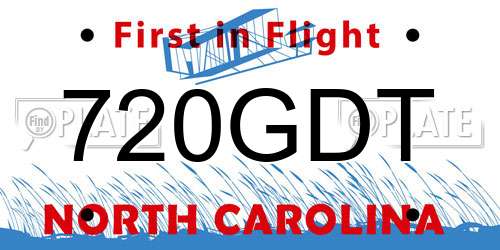 720GDT North Carolina License Plate