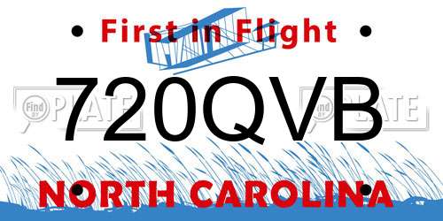 720QVB North Carolina License Plate