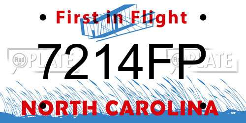 7214FP North Carolina License Plate