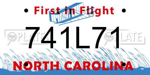 741L71 North Carolina License Plate