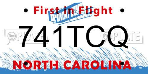741TCQ North Carolina License Plate