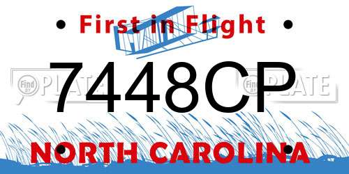 7448CP North Carolina License Plate