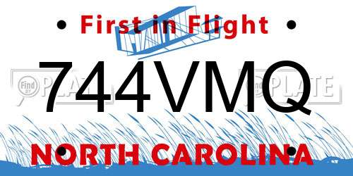 744VMQ North Carolina License Plate