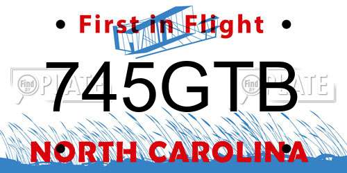 745GTB North Carolina License Plate