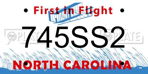 745SS2 North Carolina License Plate