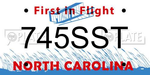 745SST North Carolina License Plate