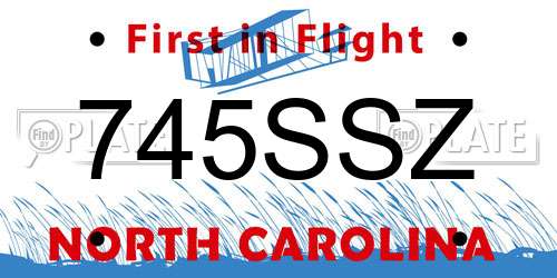 745SSZ North Carolina License Plate