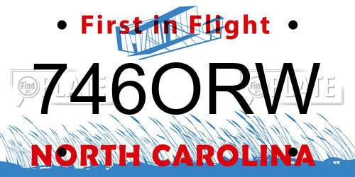 746ORW North Carolina License Plate
