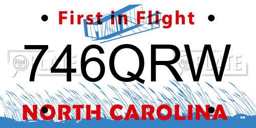 746QRW North Carolina License Plate