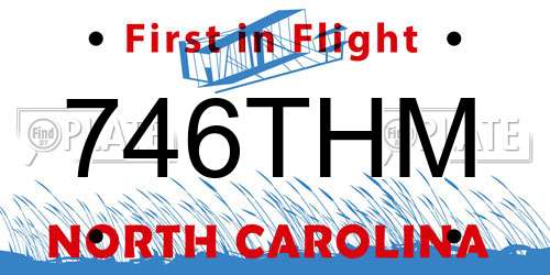 746THM North Carolina License Plate
