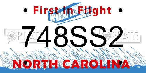 748SS2 North Carolina License Plate