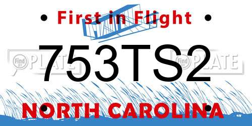753TS2 North Carolina License Plate
